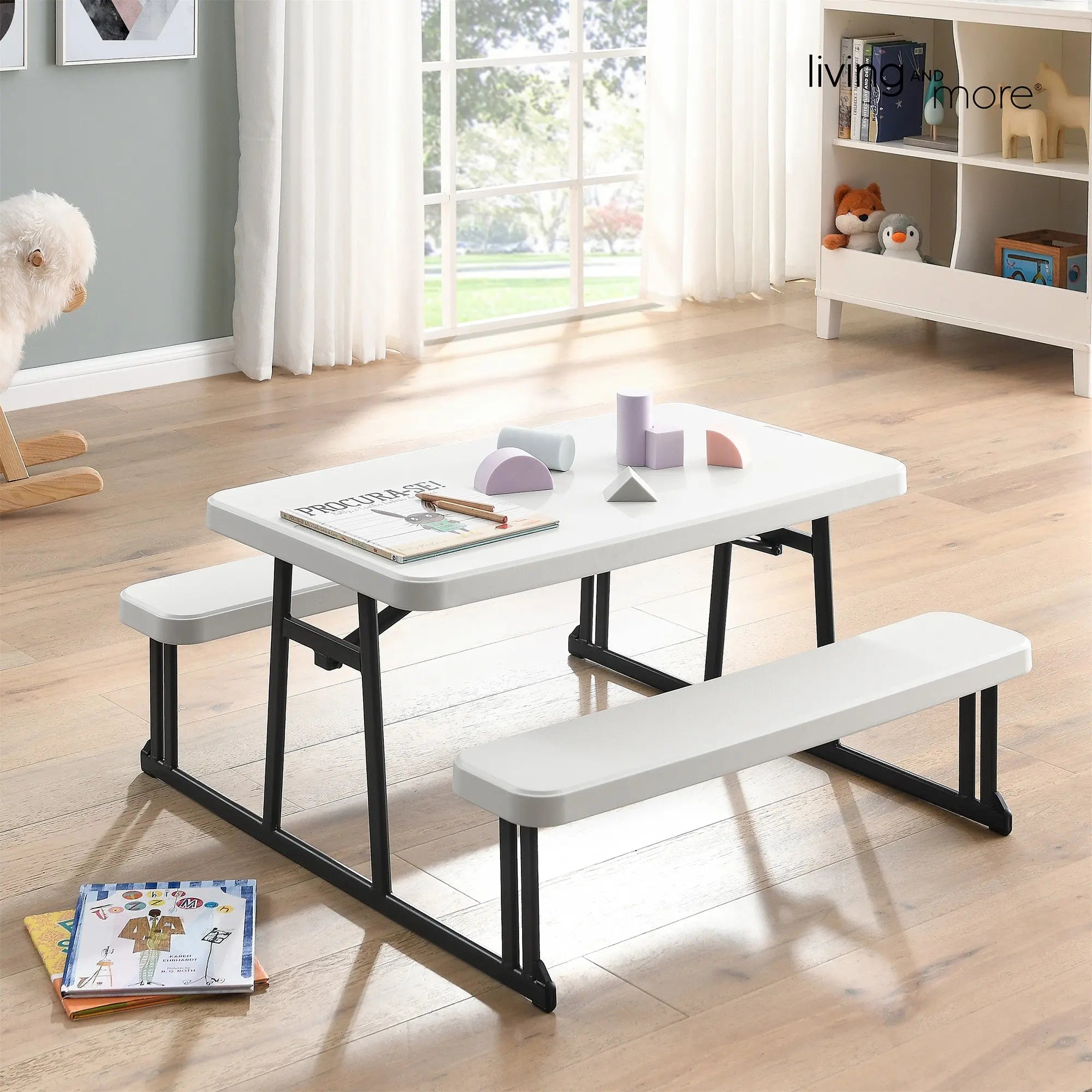 Kids Folding Picnic Table & Bench Set