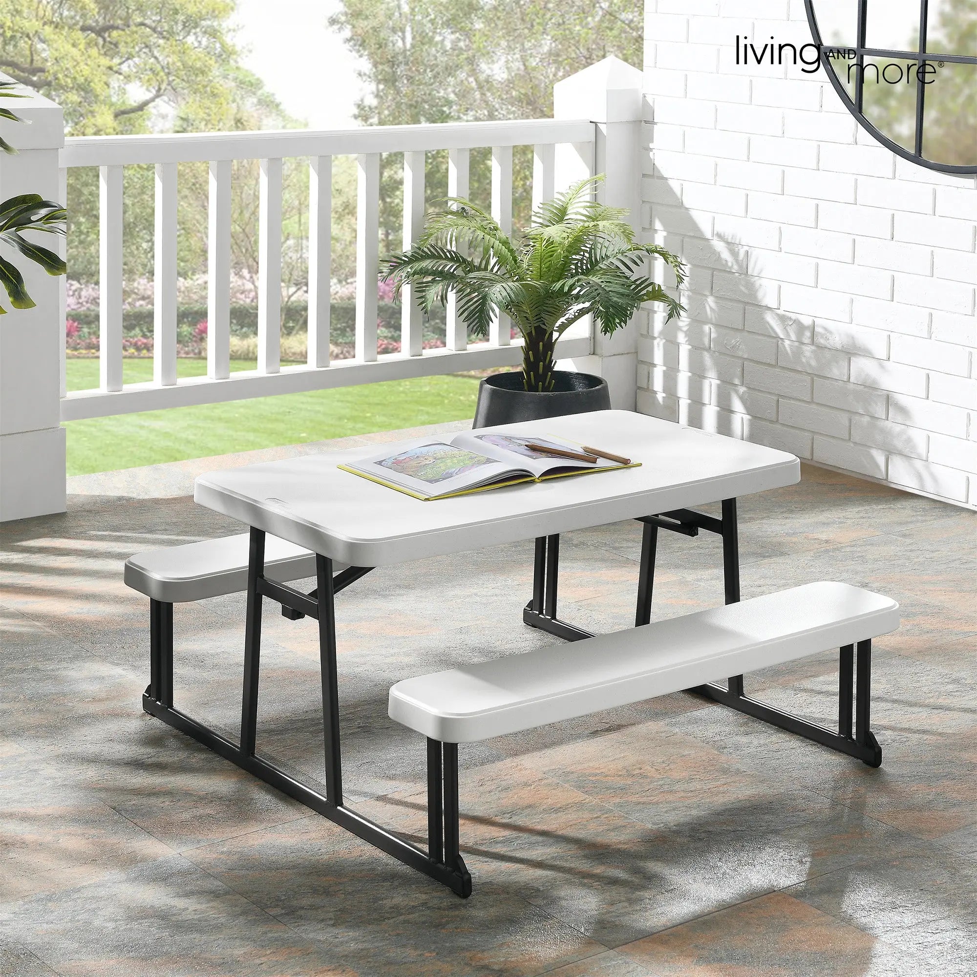 Kids Folding Picnic Table & Bench Set