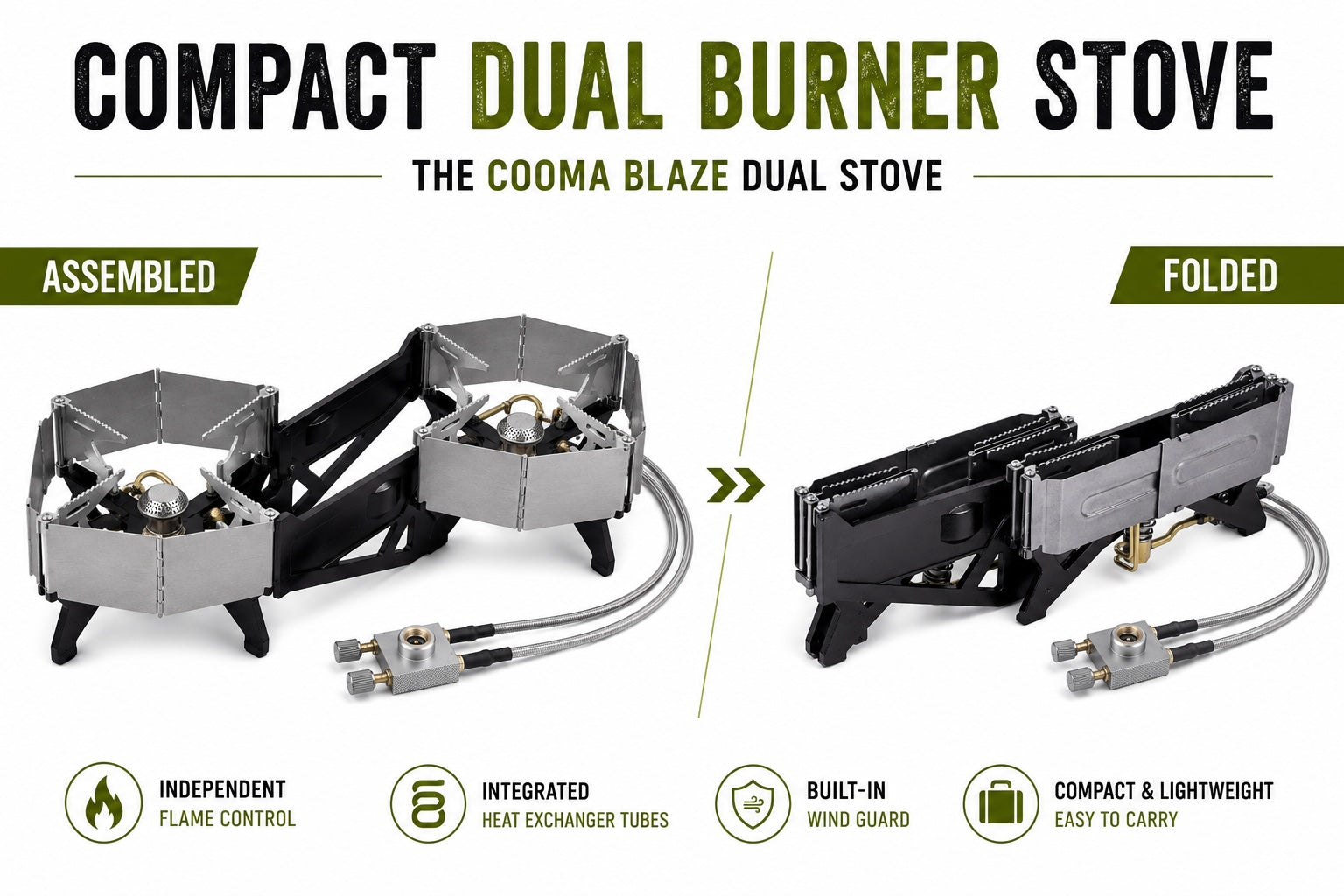 Cooma Blaze Dual Burner Stove