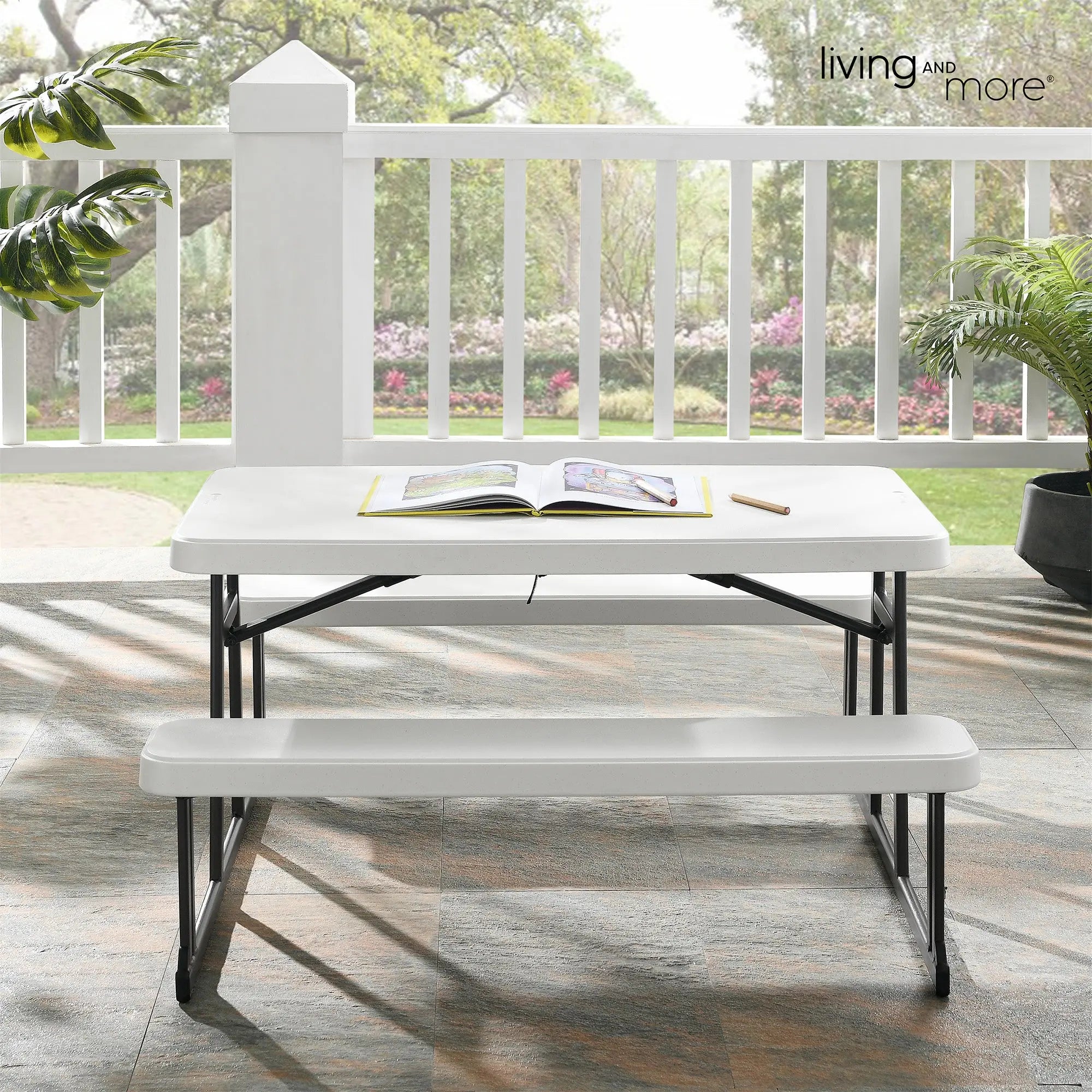 Kids Folding Picnic Table & Bench Set
