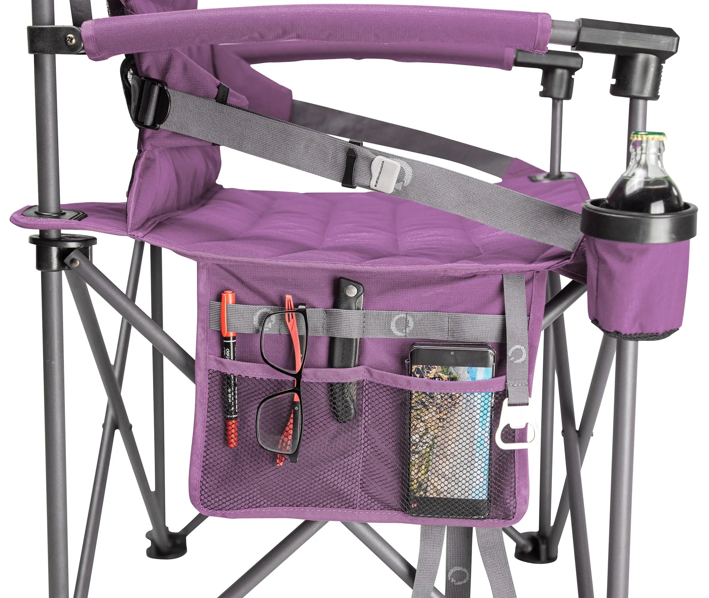 Castaway Hard Arm Camp Chair - Purple