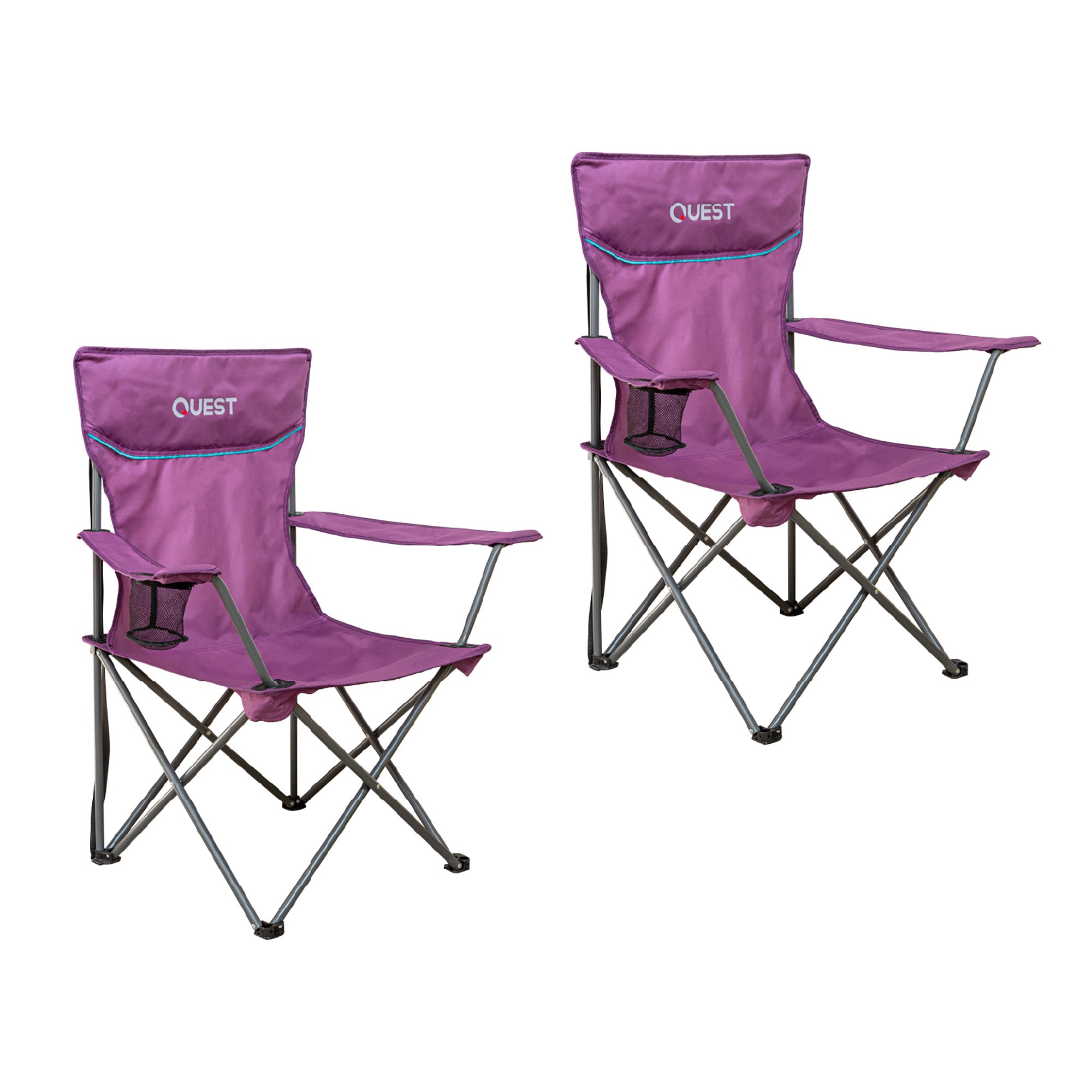 Wide Back Quad Chair - Twin Pack - Purple