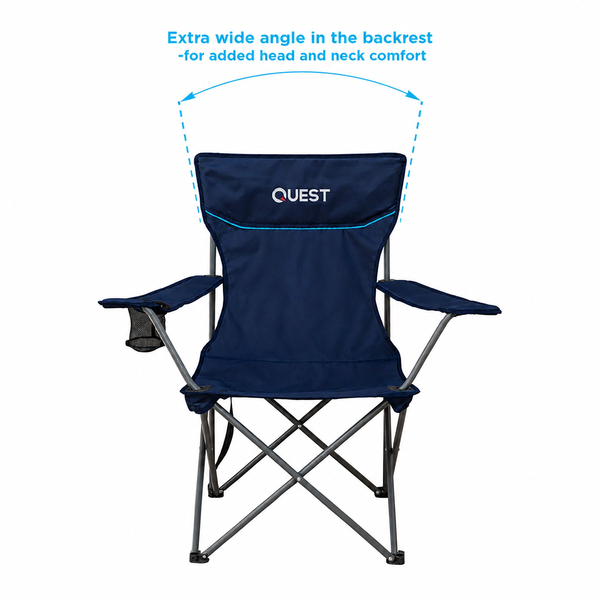 Wide Back Quad Chair - Twin Pack - Midnight Navy
