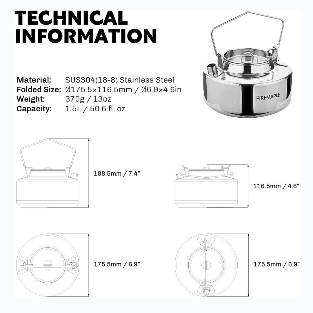 Antarcti Stainless Steel Coffee Kettle | 1.5L