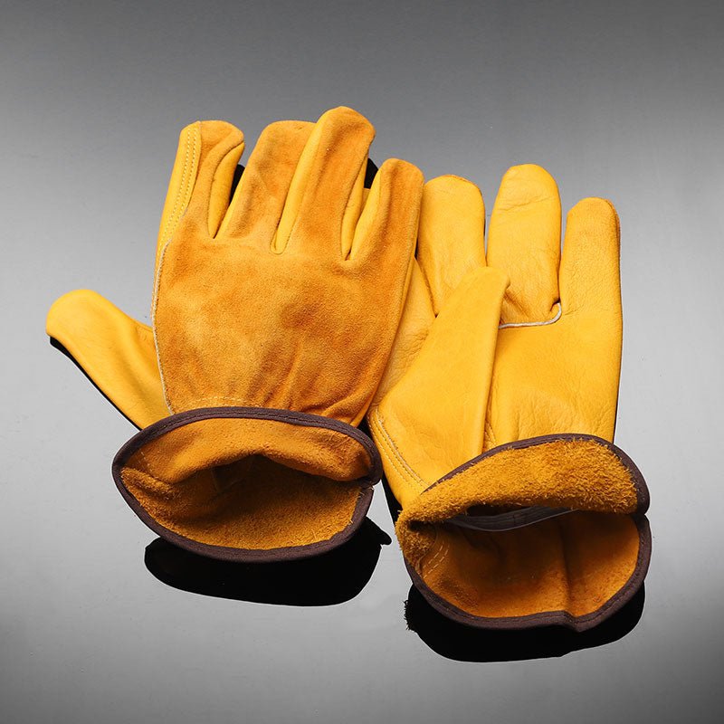 Gingko Cowhide leather Work Gloves