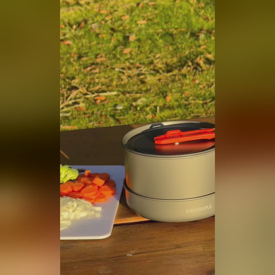 Load video: Feast 4 Aluminum Family Camping Cookware