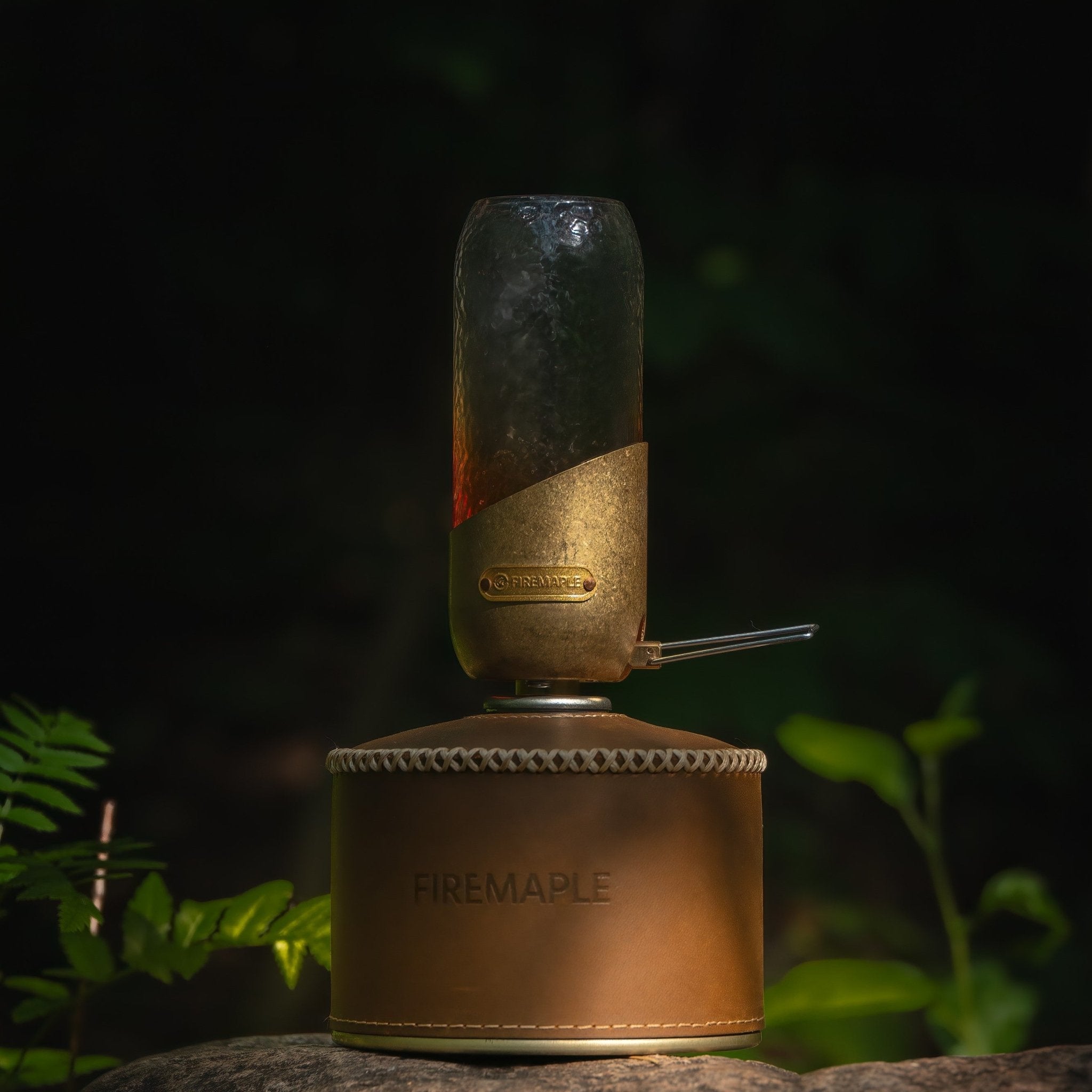 Vintage Copper Orange Gas Lantern