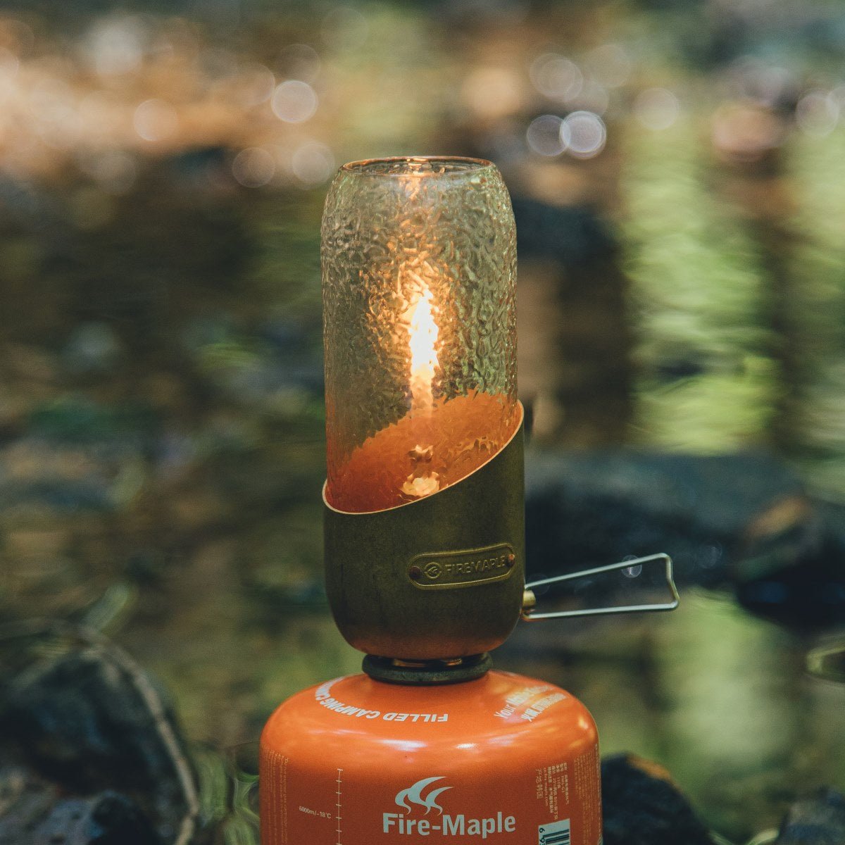 Vintage Copper Orange Gas Lantern