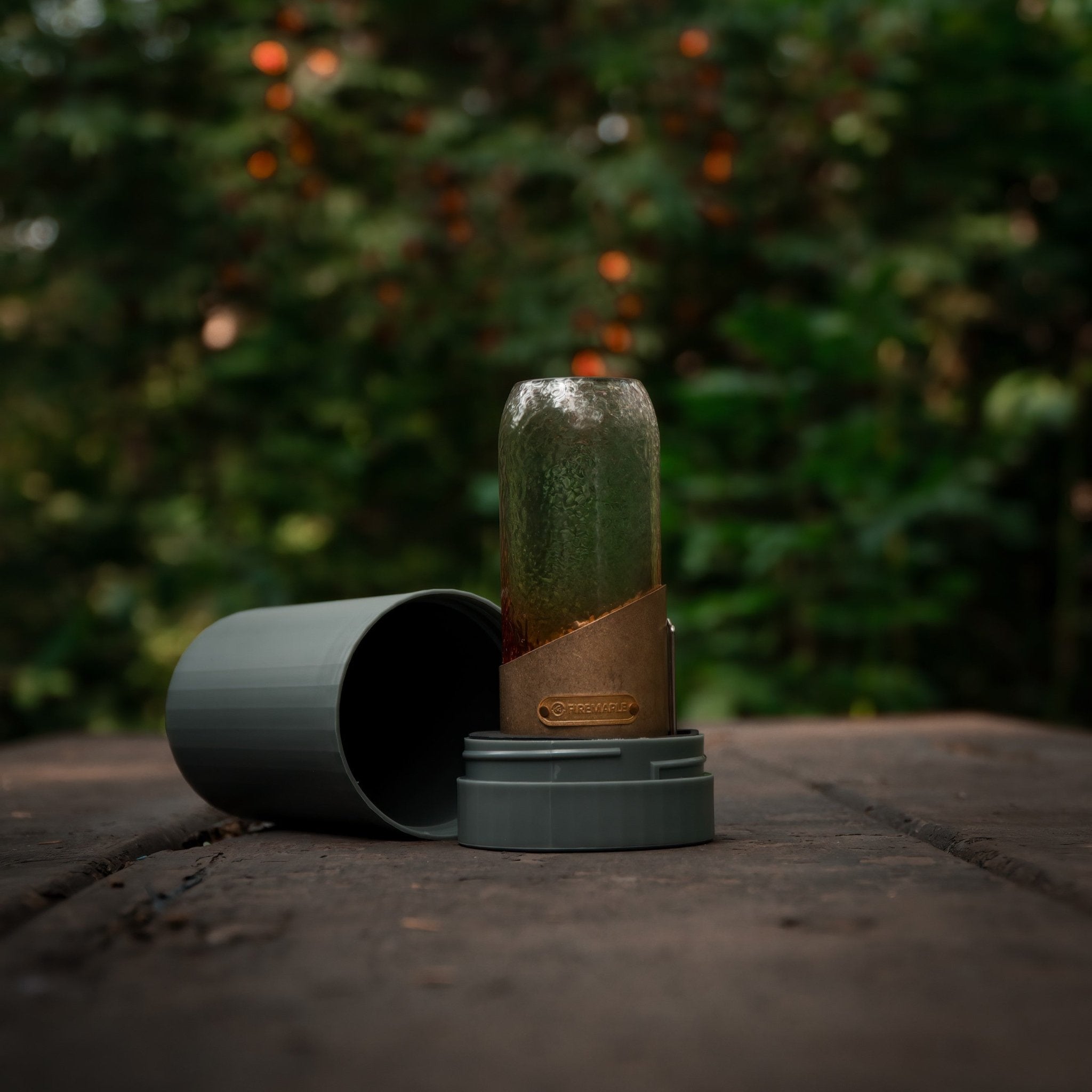 Vintage Copper Orange Gas Lantern