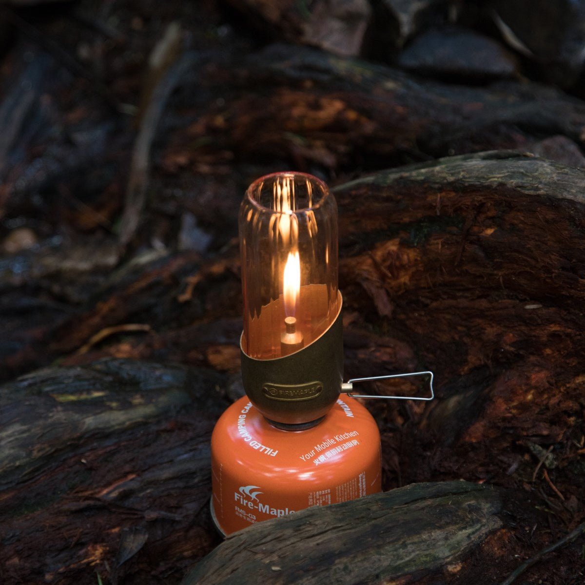 Vintage Copper Orange Gas Lantern